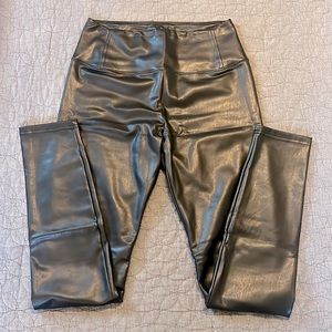 7 For All Mankind Faux Leather Fleece Lined Leggings